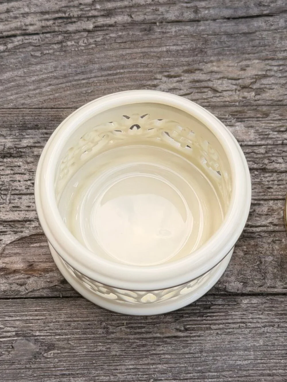 NEW Set Lenox Illuminations Votive Pierced Candle Holder Tea Light Ivory Gold